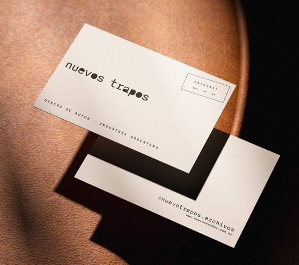 Tarjetas de marca nuevos trapos